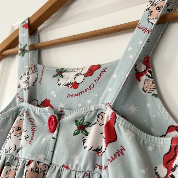 RARE! Retro Santa Dress w Candy Cane Bow, Ric Rac Trim by Olive Mae Clothing Co. - Picture 13 of 13